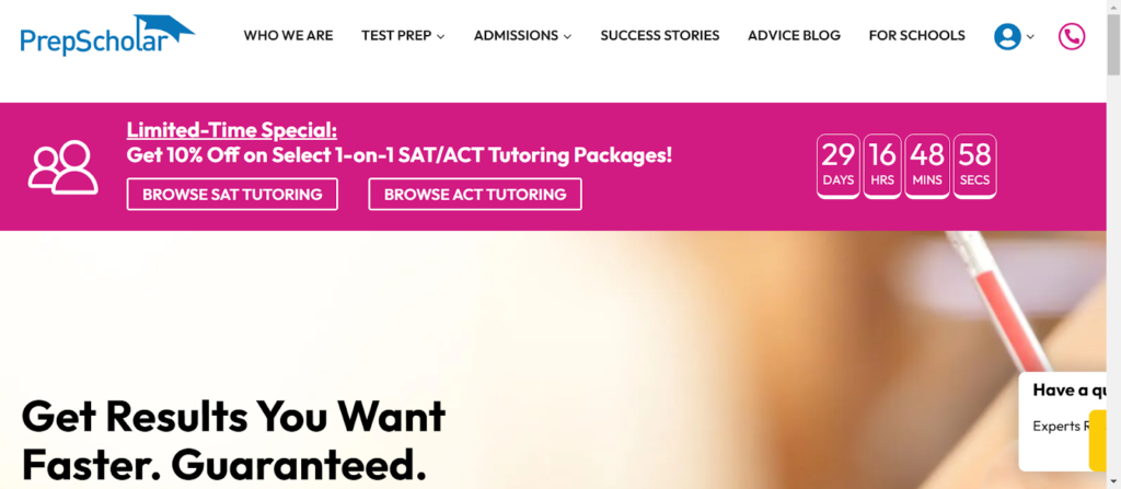 Prepscholar official website