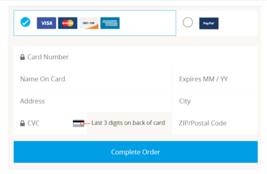 enter your payment details