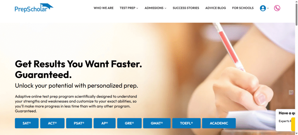 PrepScholar Courses with discount coupons